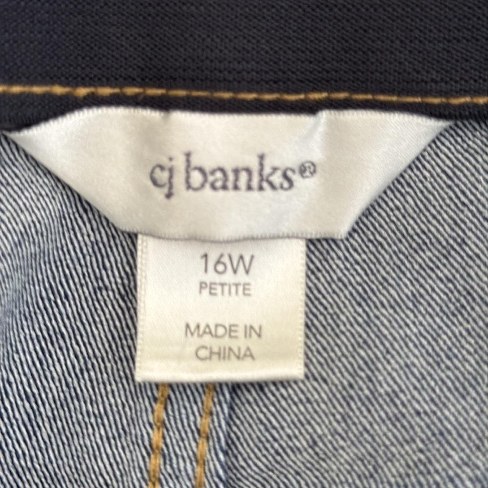 NWOT CJ Banks Comfort Waist Stretch Relaxed Fit Mid-Rise Jeans Size 16W Petite - Picture 6 of 9